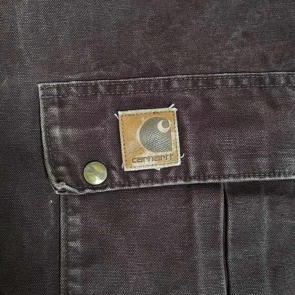 VTG 90s Carhartt C10BRG blanket lined utility canvas USA made work jacket mns XL - Picture 6 of 13